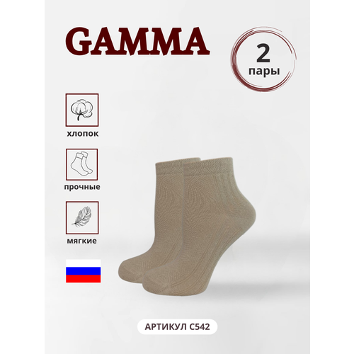 Носки Гамма 2 пары, размер 18-20(28-31), бежевый носки гамма 2 пары размер 18 20 28 31 бежевый