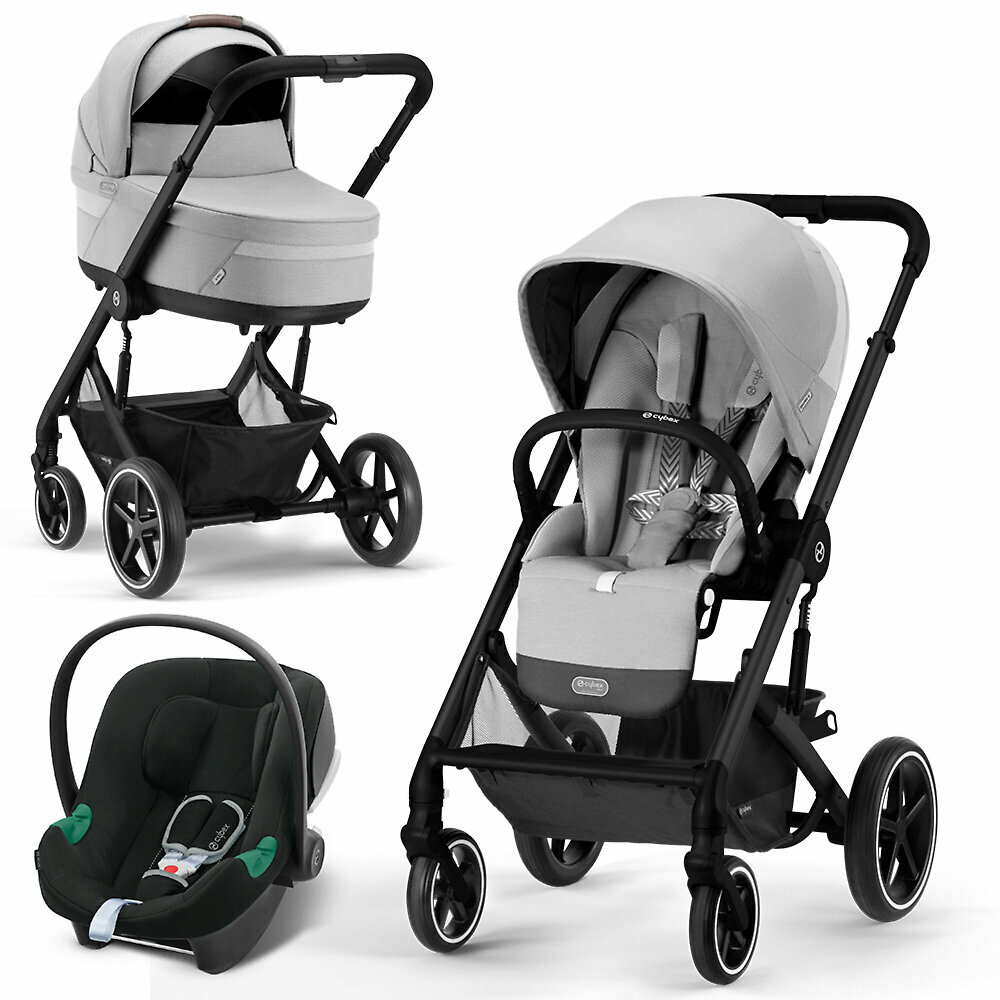 Коляска 3в1 Cybex Balios S Lux, цвет Lava Grey BLK / Volcano Black