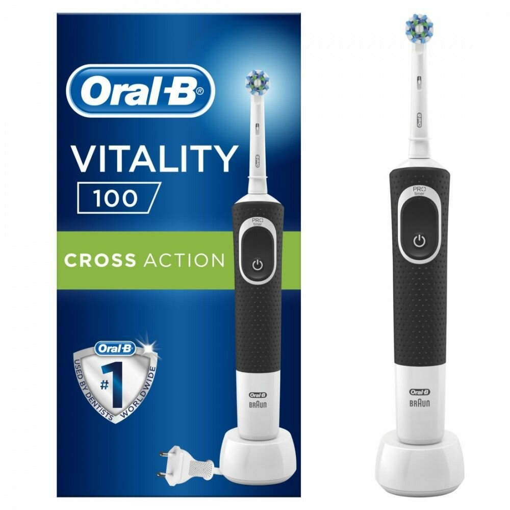 Электрическая зубная щетка Oral-B Vitality Pink D100.413.1 CrossAction Pink - фото №2