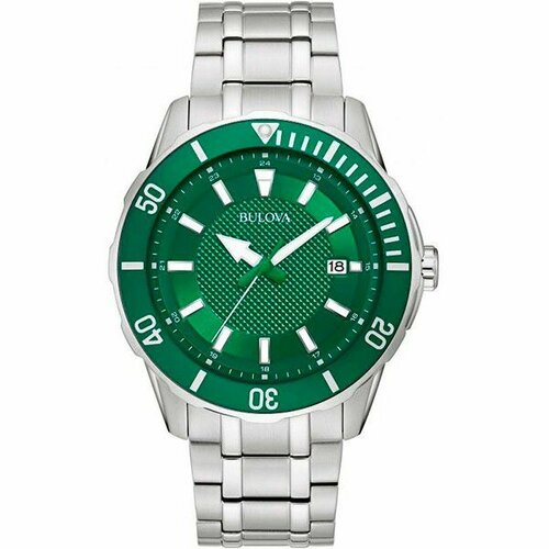 Наручные часы BULOVA 98B359, серебряный, зеленый