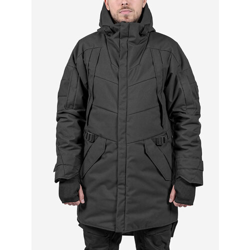  куртка IGAN зимняя, силуэт свободный, регулируемые манжеты, капюшон, регулировка ширины, размер S, черный