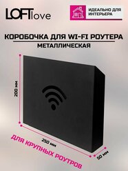 Полка-держатель, подставка для роутера Wi-Fi 25х20х5 металл чёрная