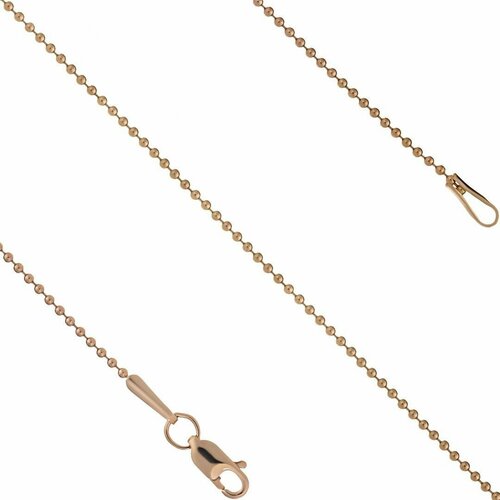 Цепь UVI Ювелирочка, красное золото, 585 проба, длина 50 см, средний вес 2 г, золотой