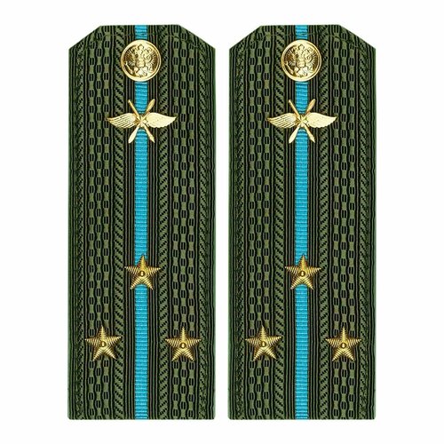 Погоны ВКС оливковые СТ. лейтенант с петлицей, Материал Пластиковые