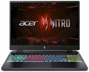 Ноутбук Acer Nitro AN16-41-R11K, 16" (1920x1200) IPS 165Гц/AMD Ryzen 5 7640HS/16ГБ DDR5/256ГБ SSD/GeForce RTX 4050 6ГБ/Без ОС, черный (NH. QLKCD.004)