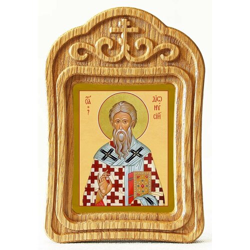 Апостол от 70-ти священномученик Дионисий Ареопагит, епископ Афинский, икона в резной деревянной рамке дионисий ареопагит апостол от 70 ти афинский епископ икона на холсте