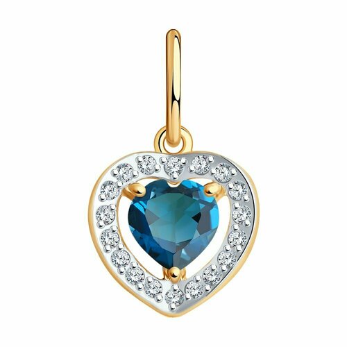 фото Подвеска diamant online, золото, 585 проба, топаз, фианит