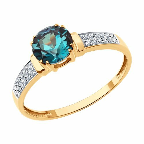 Кольцо Diamant online, красное золото, 585 проба, бриллиант, александрит