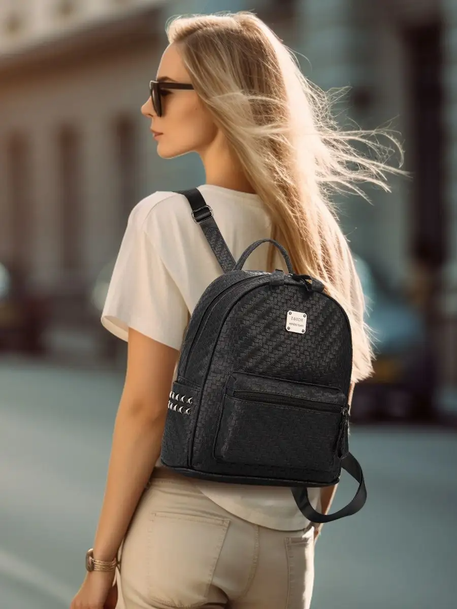 Рюкзак ROB&S, фактура матовая, черный (black)
