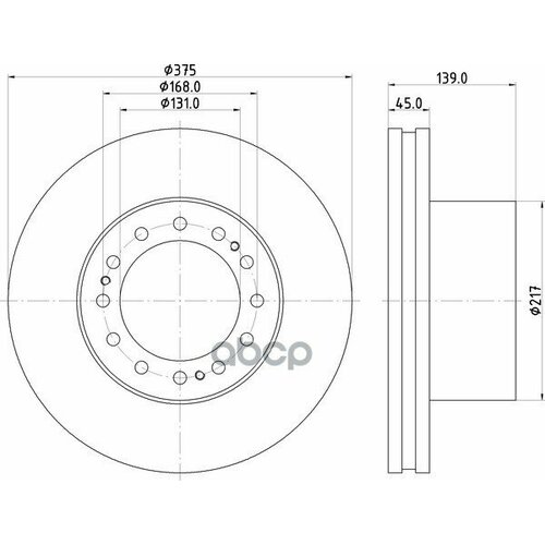 Диск Тормозной Saf (375X45мм) (1Шт.) Don DON арт. CVD611