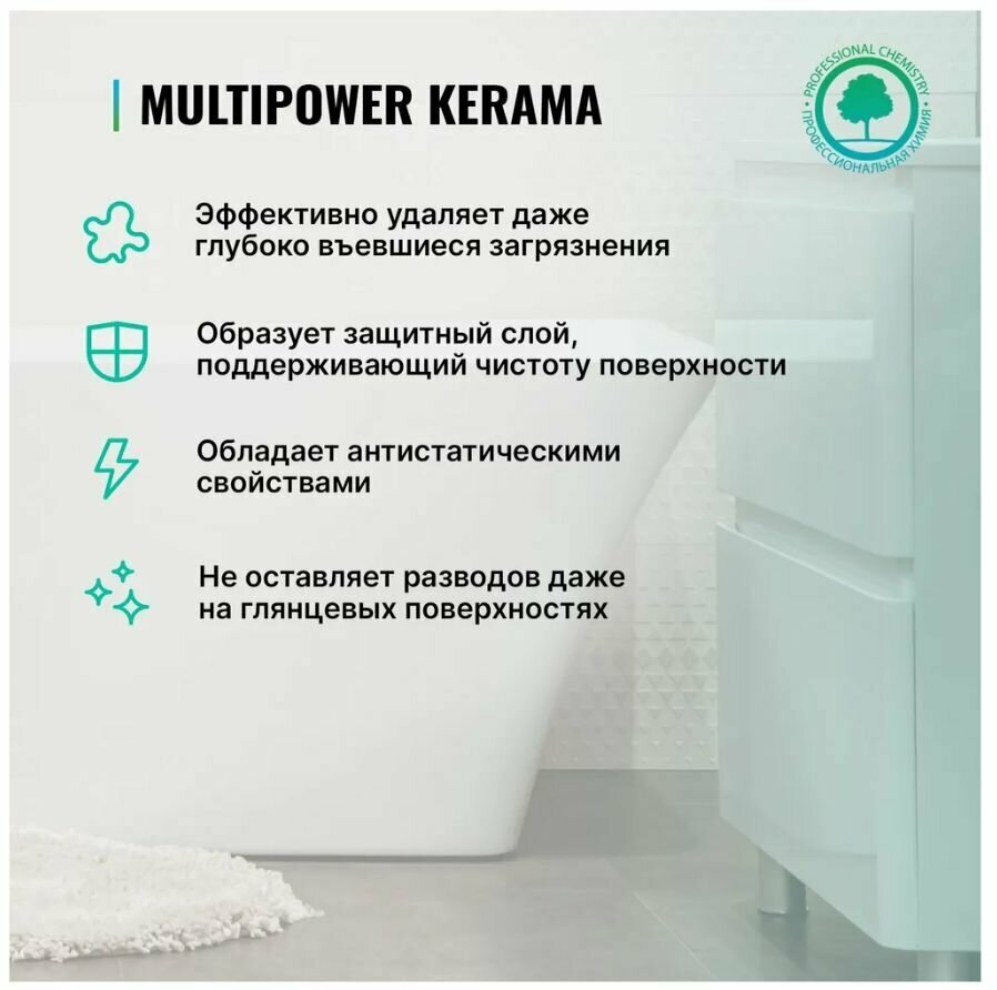 PROSEPT Средство для мытья плитки и керамогранита Multipower Kerama, 5 л