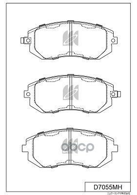 D7055m-01_=951 02 ! Колодки Дисковые П Subaru Legacy 2.0I/2.5I 98-03/Impreza 2.0I/T Wrx 01-03 Kashiyama арт. D7055MH