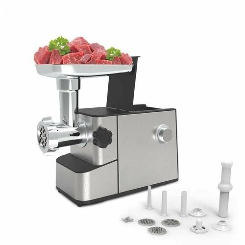 Мясорубка мясорубка электрическая для фарша красная2800ВТ функция реверс3 диска нарезки насадки для кеббе колбас сосисок домашняя мясорубка 1188800₽