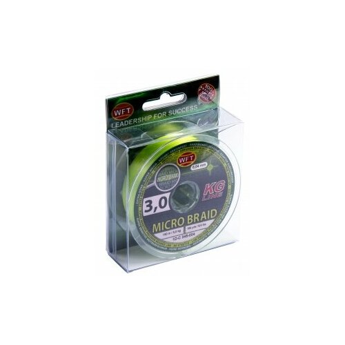 фото Леска плетёная wft kg micro braid chartreuse 150/0080