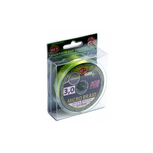 Леска плетёная WFT KG MICRO BRAID Chartreuse 150/0080