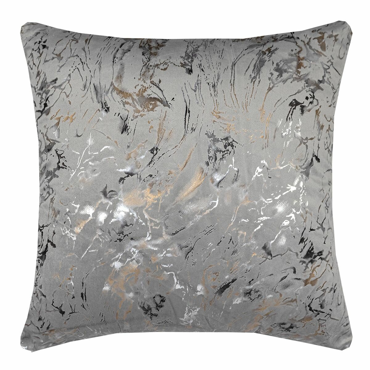 фото Наволочка декоративная на молнии размер 45*45 см Абстракция серый