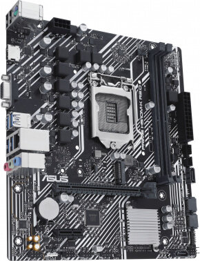 Материнская плата mATX ASUS (LGA1200, H510, 2*DDR4 (3200), 4*SATA 6G, M.2, 2*PCIE, Glan, HDMI, VGA, 4*USB 3.2, 2*USB 2.0) - фото №1