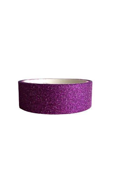 Декоративный скотч с блестками фиолетовый