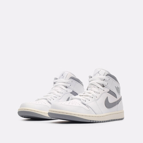 Кроссовки Jordan Air Jordan 1 Mid, размер 9US, серый, белый кроссовки jordan air jordan 1 mid размер 41 eu черный серый