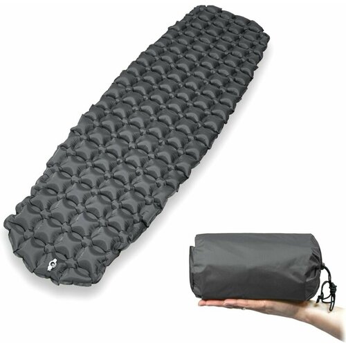 Надувной туристический коврик Talberg Air Grey Mat (192×58×5, серый) коврик туристический toread folding moisture proof mat 184 56 1 5 серый