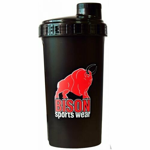 фото Шейкер (700 мл) логотип "bison" с сеткой и мерной шкалой bison sportswear