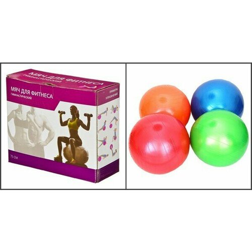 Мяч для фитнеса гимнастический, ПВХ,75см,900гр, 6 цветов (193-004) кэмпбелл адам лучшие силовые упражнения и планы тренировок для женщин
