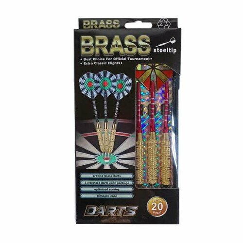 фото Дротики brass 20гр (09073) 3 штуки в пластиковом чехле (25 gramm) winmau