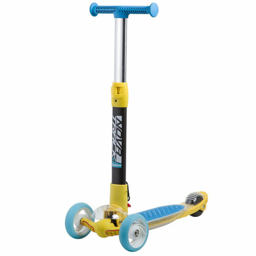 фото Самокат novatrack rainbow 125t (2019) желто-голубой