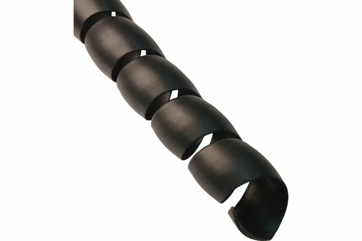 PARLMU спиральная пластиковая защита SG-24-C11 полипропилен размер 24 выпуклая поверхность цвет черный длина 1 м PR0600400