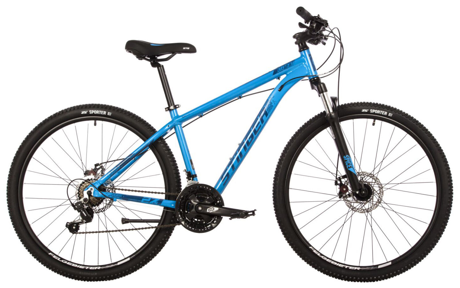 Горный велосипед Stinger Element Evo 27.5" (2023) 16" Синий (151-165 см)