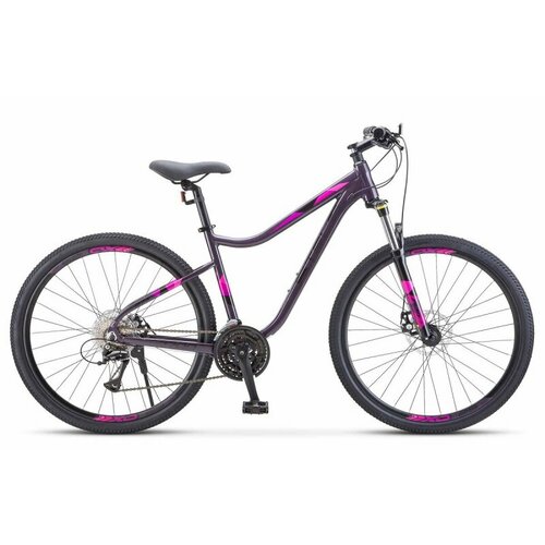 Велосипед 27.5 Stels Miss 7700 MD (рама 19) (ALU рама) V010 Темный/пурпурный велосипед женский stels miss 7700 md 27 5 v010 17 темно пурпурный