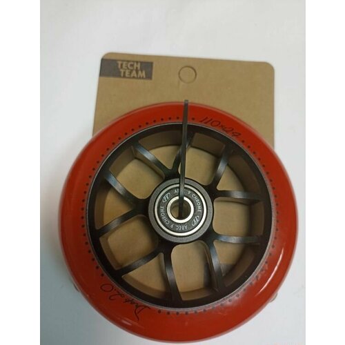 фото Колесо для самоката x-treme 110*24мм drop, red techteam