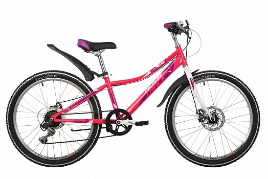 Велосипед NOVATRACK ALICE Disc 24" (2021), рама 10", розовый в собранном виде