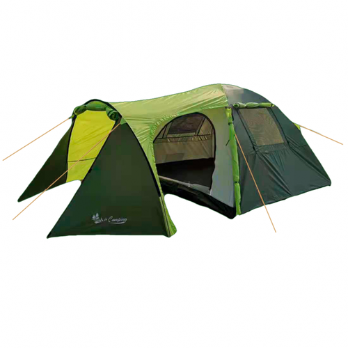 Туристическая палатка шатер четырехместная двухслойная с водостойким тамбуром набор колышков для палатки winnerwell guyline peg set 7 шт чехол оттяжки