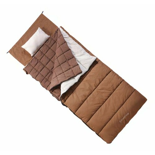 фото 2218 grassy 600 -22°с 203x96 спальный мешок, -22°с, коричневый левый kingcamp