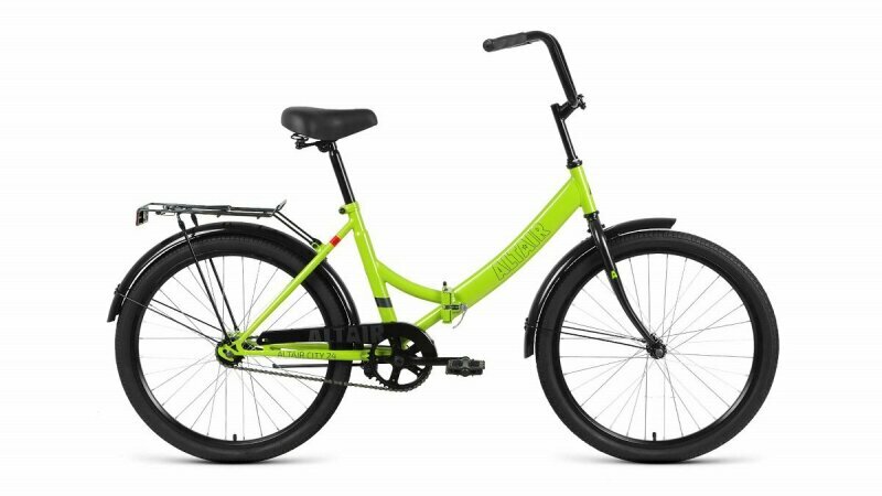 Велосипед 24 FORWARD ALTAIR CITY FR (1-ск.) 2023 зеленый/серый