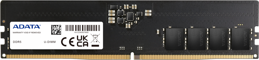 Оперативная память 8Gb DDR5 4800MHz ADATA 8 Гб, DDR5, 38400 Мб/с, CL40, 1.1 В AD5U48008G-B