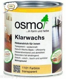 Масло Osmo 1101 с воском для твердых пород древесины Klarwachs