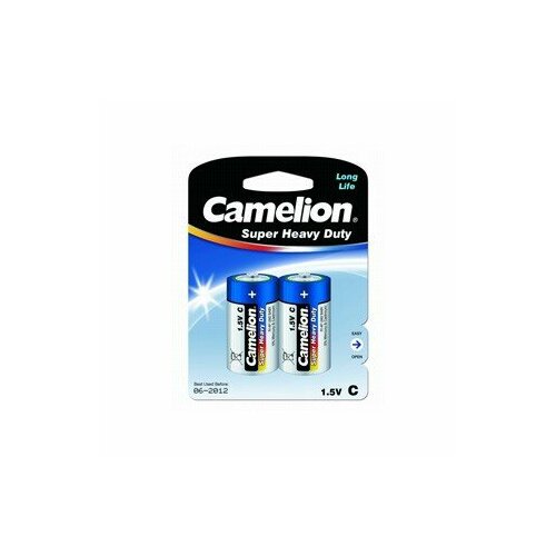 Camelion Батарейки R14 Blue BL-2 R14P-BP2B, батарейка,1.5В camelion r14 blue bl 2 r14p bp2b батарейка 1 5в