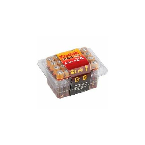 Kodak Батарейка MAX LR6-24 plastic box 24 AA PVC 24 480 19200 24шт в уп-ке KAA-24