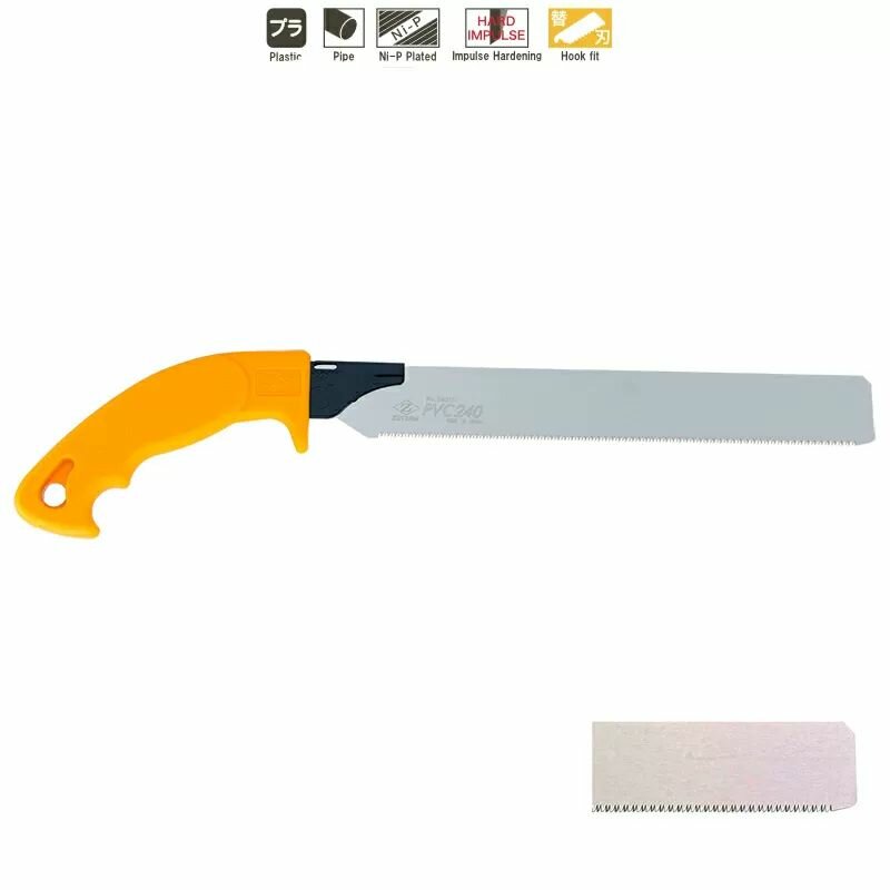 Ножовка ZetSaw 58006 по пластику 240 (225) мм; 17TPI; толщина 0,9 мм