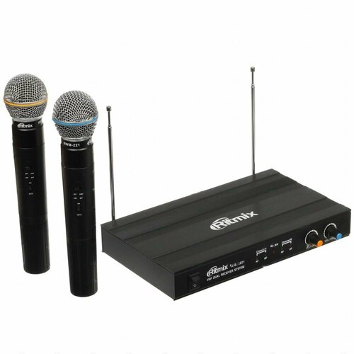 Микрофонный комплект Ritmix RWM-221 черный 1356700₽