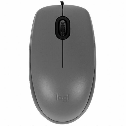 Мышь проводная Logitech Mouse M111 SILENT 910-005503 серый 329700₽