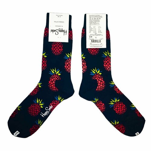 Носки Happy Socks, размер 41-46, черный, красный