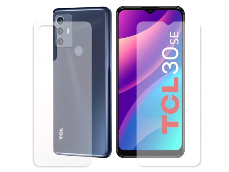 Гидрогелевая пленка LuxCase для TCL 30 SE, Прозрачная, 0,14 мм, Front&Back - фото №1