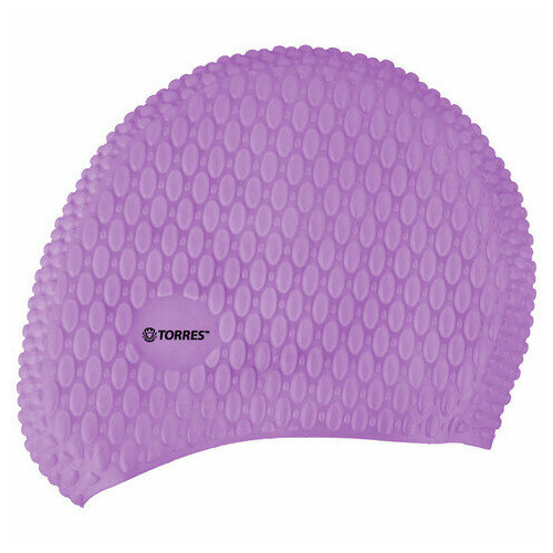 фото Шапочка для плавания torres bobbles, sw-12204vl, сиреневый, силикон