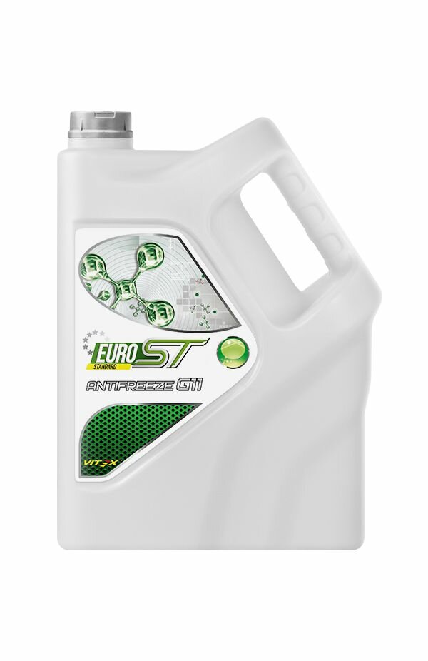 Жидкость охлаждающая низкозамерзающая antifreeze vitex g11 euro st standard (зелёный) 5л