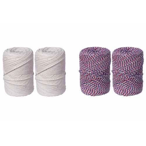 Нить кулинарная шпагат хлопковый, хлопчатобумажный 1.6 мм 440 метров, нитки пищевые, канат колбасный пищевой, кулинарная бечевка