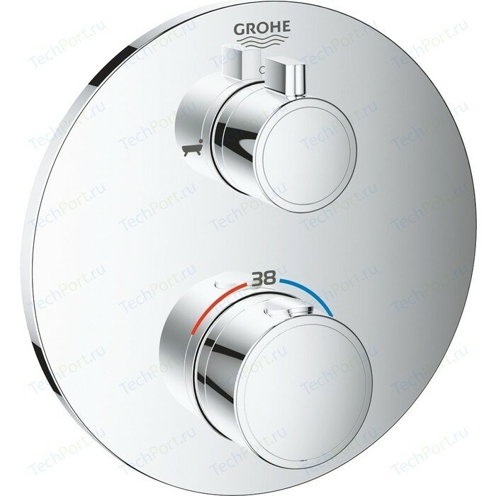 Термостат для ванны Grohe Grohtherm встраиваемый, для 35600000, хром (24077000)