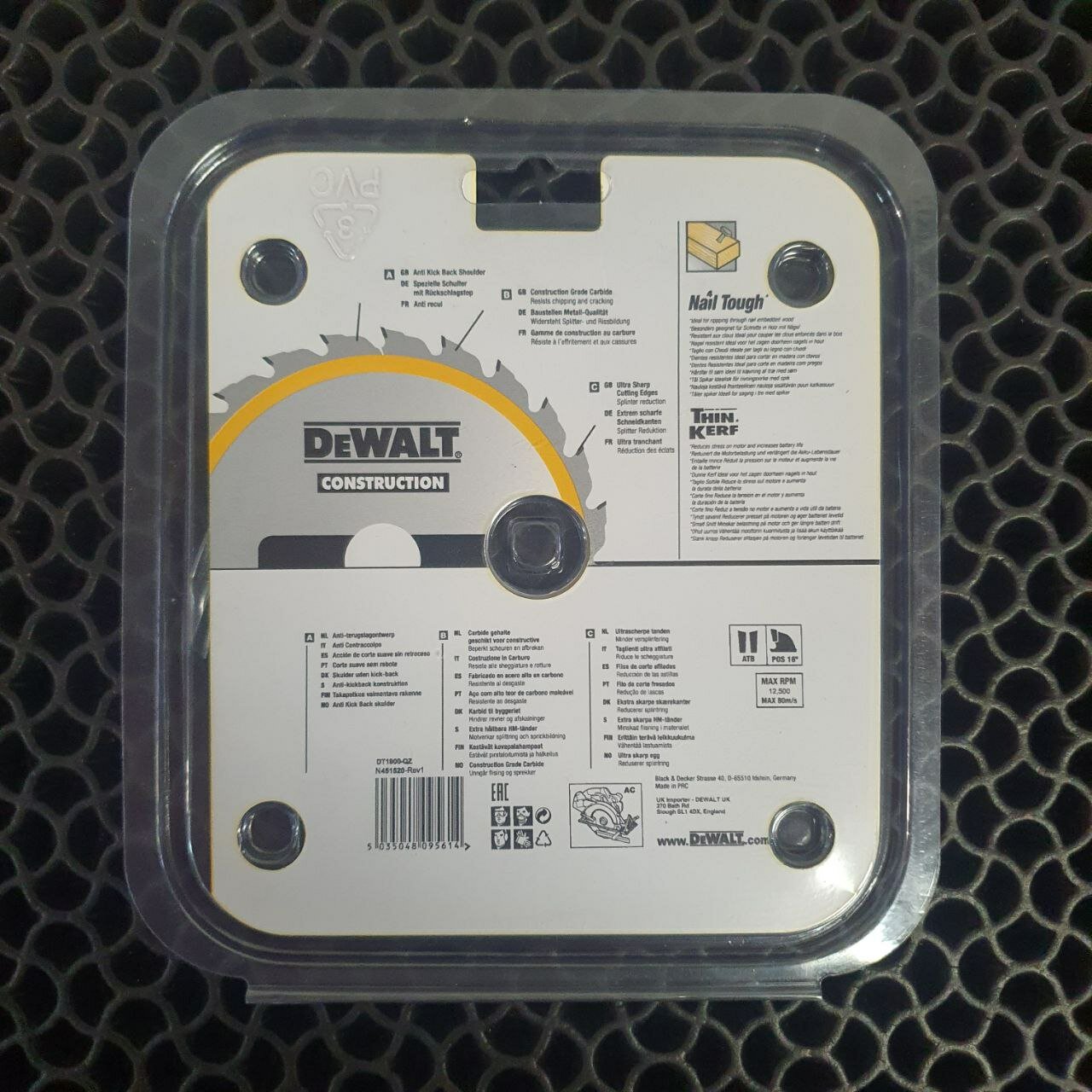 Диск пильный для резки дерева DeWalt 125x22mm 36T